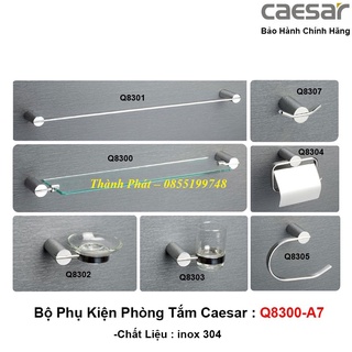 Bộ phụ kiện nhà vệ sinh caesar q8300-a6, 7 món