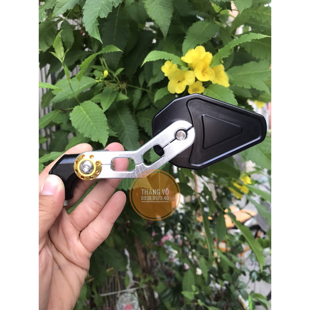 Kính CRG, Gương CRG chân 3D Nhôm CNC đủ màu kính chiếu hậu CRG tất cả xe máy