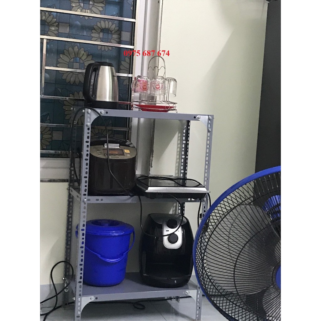 ⭐️Flash Sale ⭐️ Giá kệ sắt 3 tầng dài 60cm, rộng 30 cm, cao 1m gồm 3 tầng