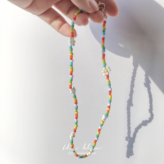 Dây chuyền hoa cúc hạt cườm handmade