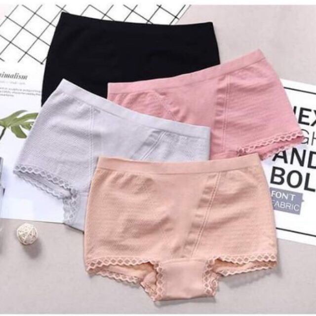 Quần lót đùi cotton nhật kháng khuẩn co giãn 4 chiều,nâng mông, mềm mịn thoáng mát cho chị e từ 45- 65kg