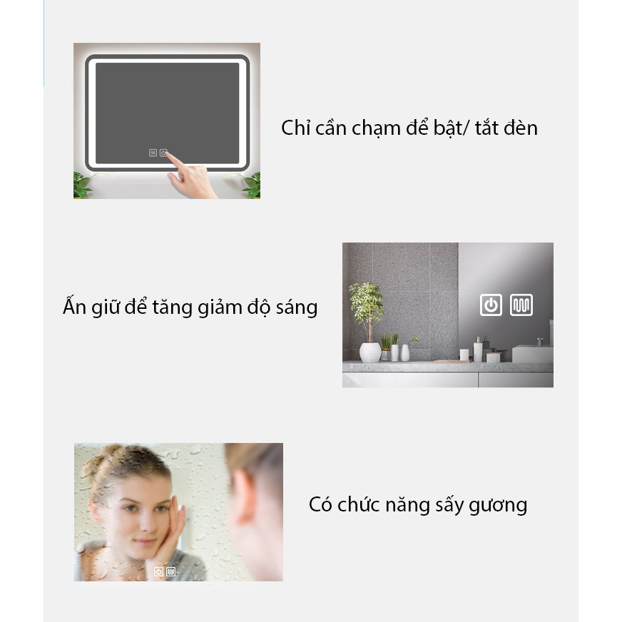 Công tắc dán gương đèn kiêm sấy gương HM-B12TOB03