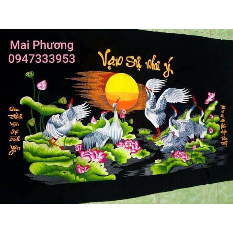 . Tranh thêu VẠN SỰ NHƯ Ý là tranh "ĐÃ THÊU SẴN" về chỉ việc đóng khung.