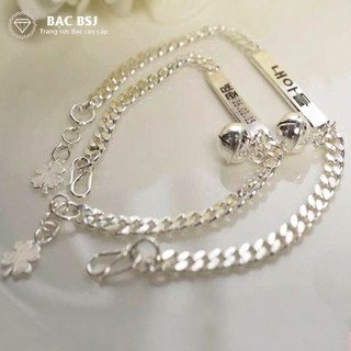Lắc tay bạc BSJ cho mẹ và bé khắc tên theo yêu cầu