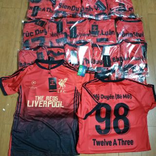 Bộ đồ đá bóng Liverpool Đen Đỏ Cực Chất