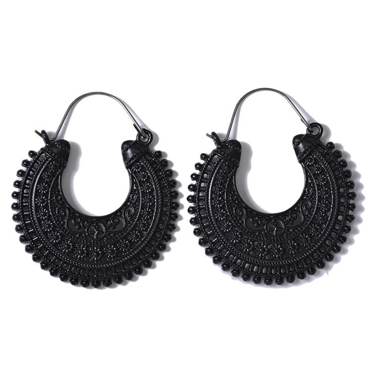 Khuyên tai họa tiết thổ cẩm phong cách Boho dân tộc thời trang cho nữ