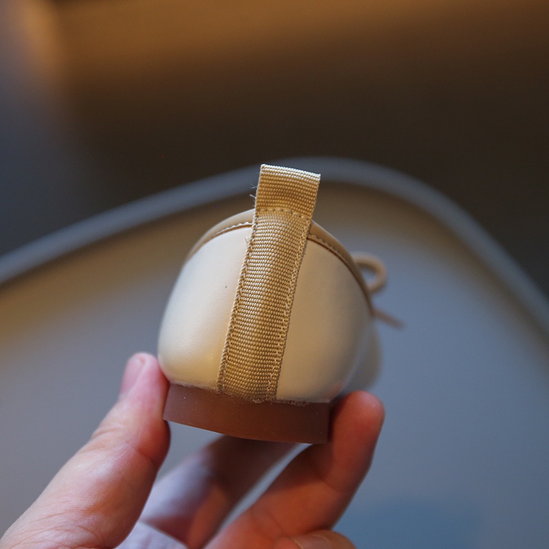 Giày Búp Bê Da Đế Mềm Đính Nơ Xinh Xắn Cho Bé Gái 2-12 Tuổi