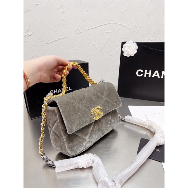 Túi xách Chánel 19 bag chất nhung hàng order xưởng