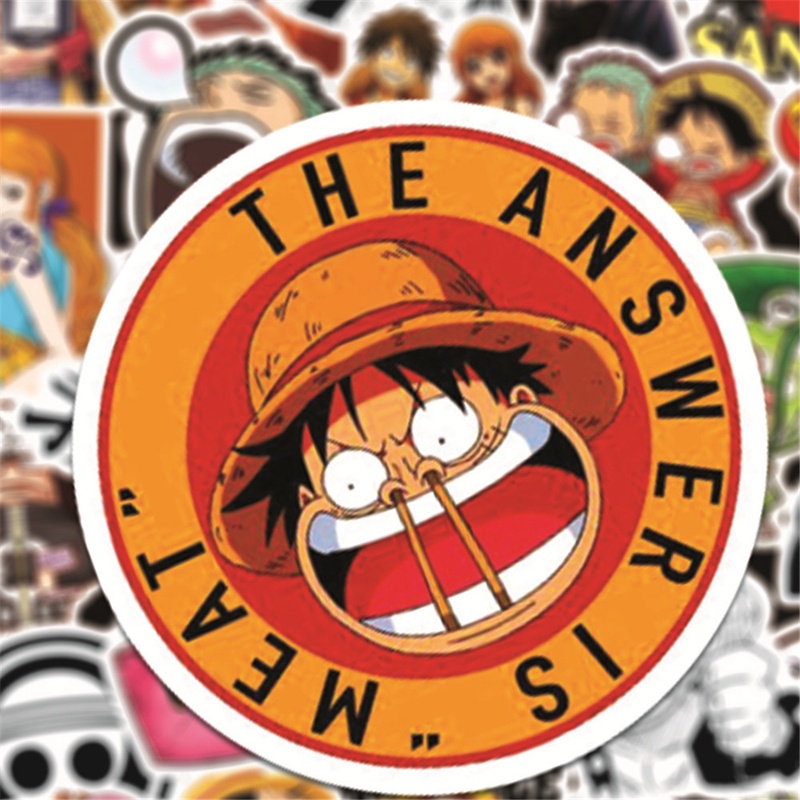 Set 50 Miếng Dán Trang Trí Vali Hình One Piece Đẹp Mắt