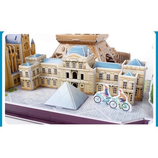 Đồ chơi mô hình giấy 3d cubic fun thành phố paris