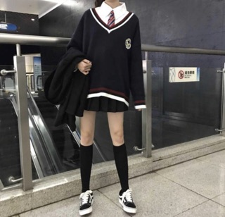 Áo sơ mi kèm cà vạt nữ sinh