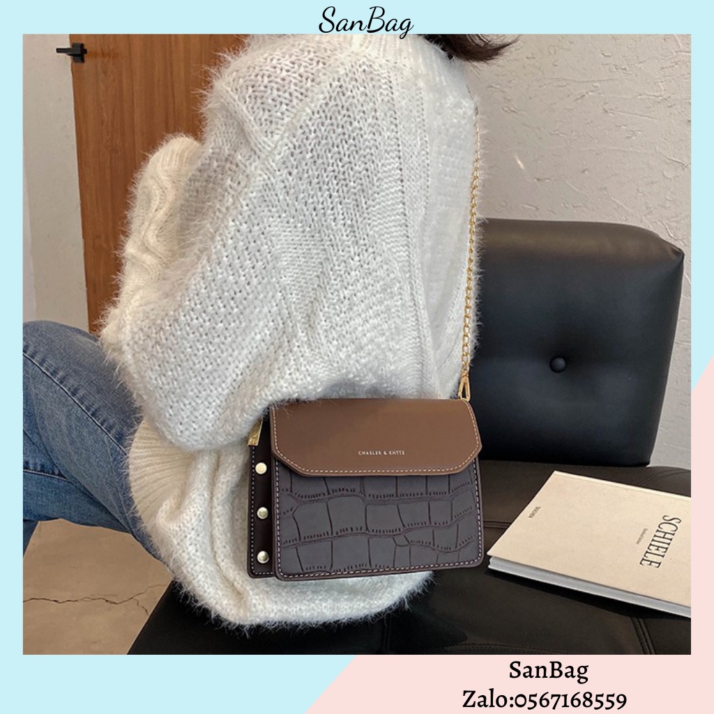 Túi xách da vuông nữ họa tiết cá sấu cao cấp hợp thời trang dây chuyền sang trọng Ulzzang siêu đẹp ❤️