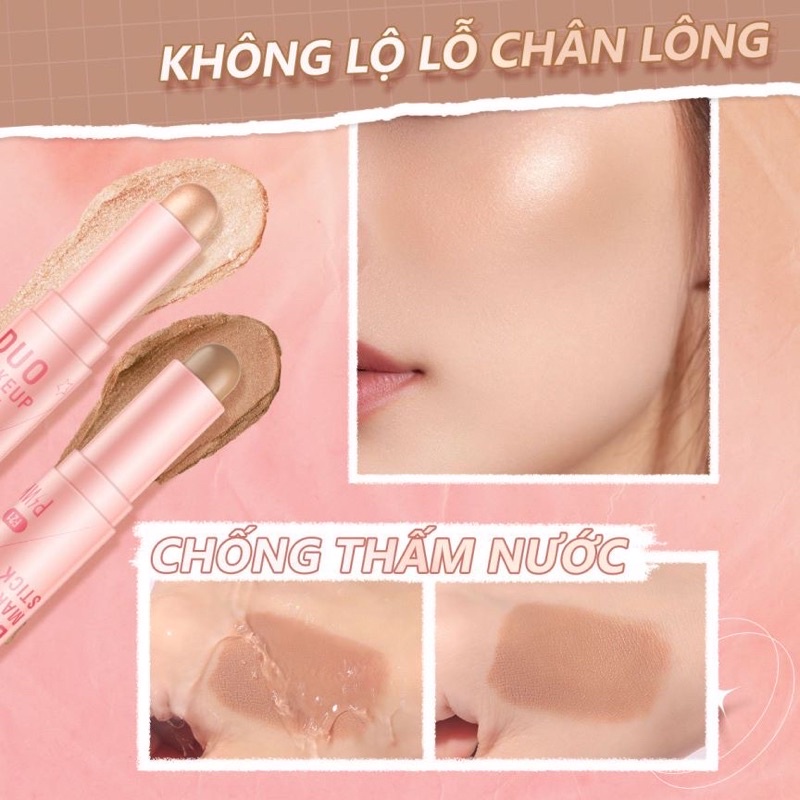 THANH TẠO KHỐI BẮT SÁNG 3D DUO MAKEUP STICK