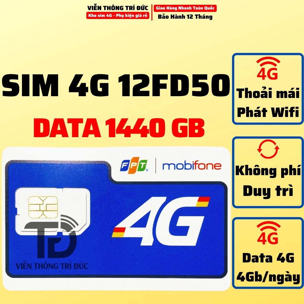 Sim 4G Mobifone C90N Data 4Gb/Ngày, Gọi miễn phí. Sim CS3N/CS6N/12FD50/DTHN/12DTHN PHÁT WIFI MAX BĂNG THÔNG GIÁ RẺ
