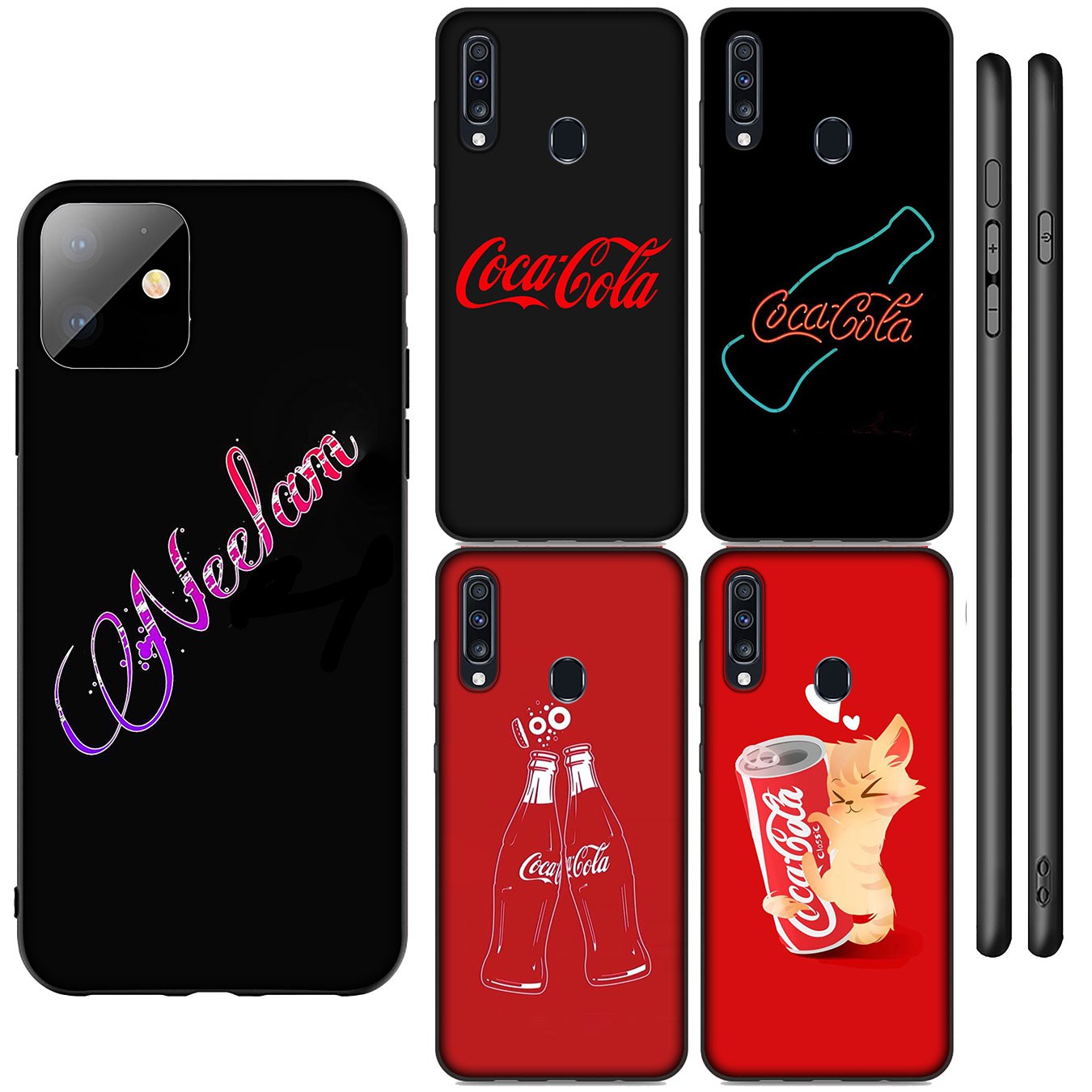 Samsung Galaxy A9 A8 A7 A6 Plus J8 2018 + A21S A70 M20 A6+ A8+ 6Plus Casing Soft Silicone red Coca Cola Coke logo red Phone Case