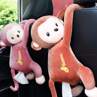 Khỉ bông đựng giấy treo trên xe ô tô