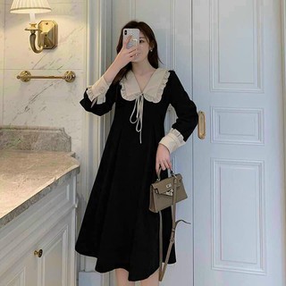 Váy midi cổ sen phối bèo 🎶 - shmily.store