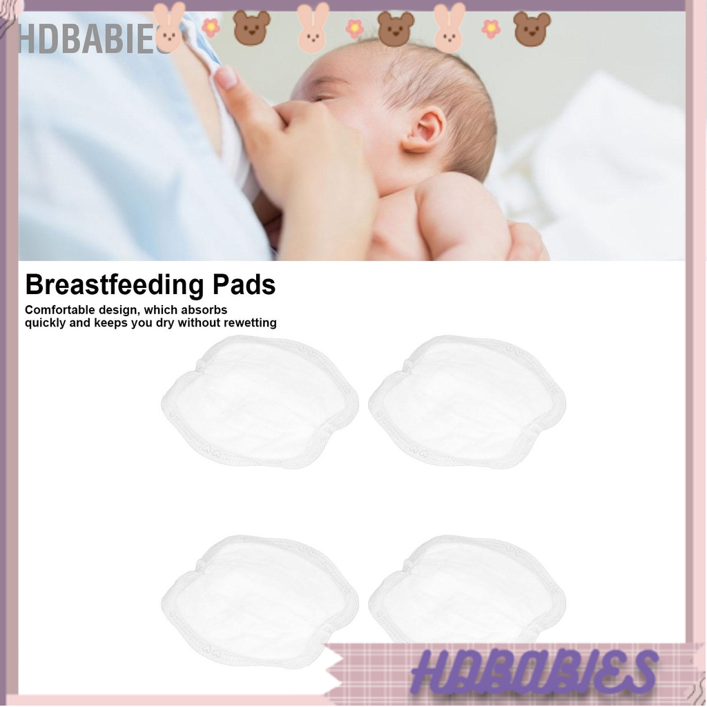 HDbabies 48 miếng Miếng đệm ngực Thân thiện với làn da Mỏng nhanh chóng hấp thụ Chất liệu không dệt lót cho con bú dùng một lần các bà mẹ đang