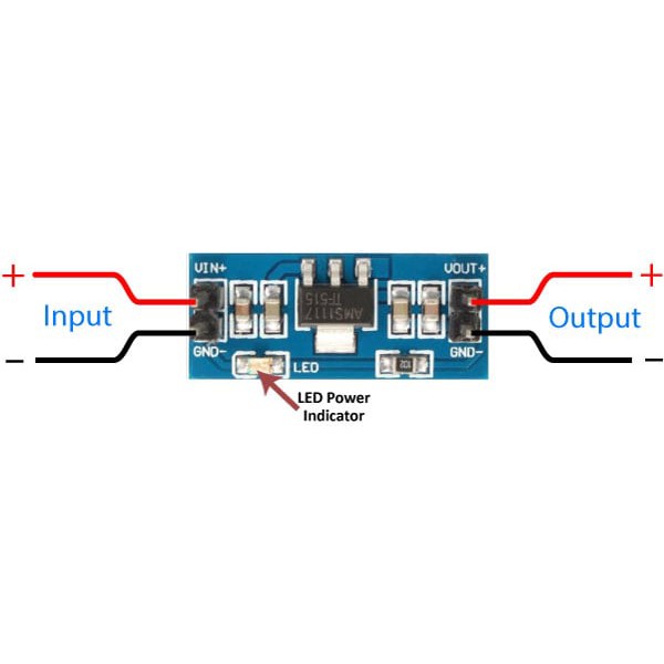 Module - Mạch Nguồn Giảm Áp AMS1117 đầu ra 3.3v 5v