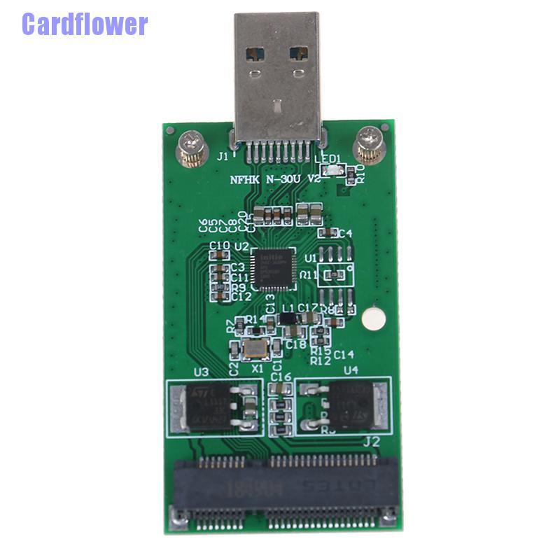 Cardflower  1Pc Mini USB 3.0 to PCIE mSATA External SSD PCBA Conveter Adapter Card