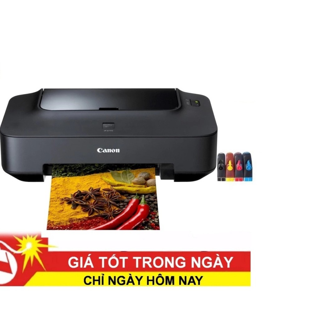 Máy In Phun Chính hãng Canon Pixma IP2770 lắp sẵn bộ dẫn mực ngoài