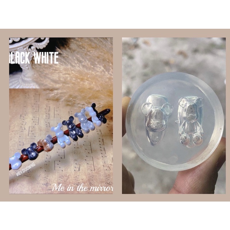 Khuôn in gấu silicol