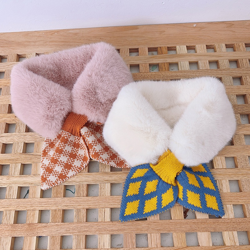 Khăn choàng cổ vải cotton dày mềm mại giữ ấm mùa đông xinh xắn cho bé