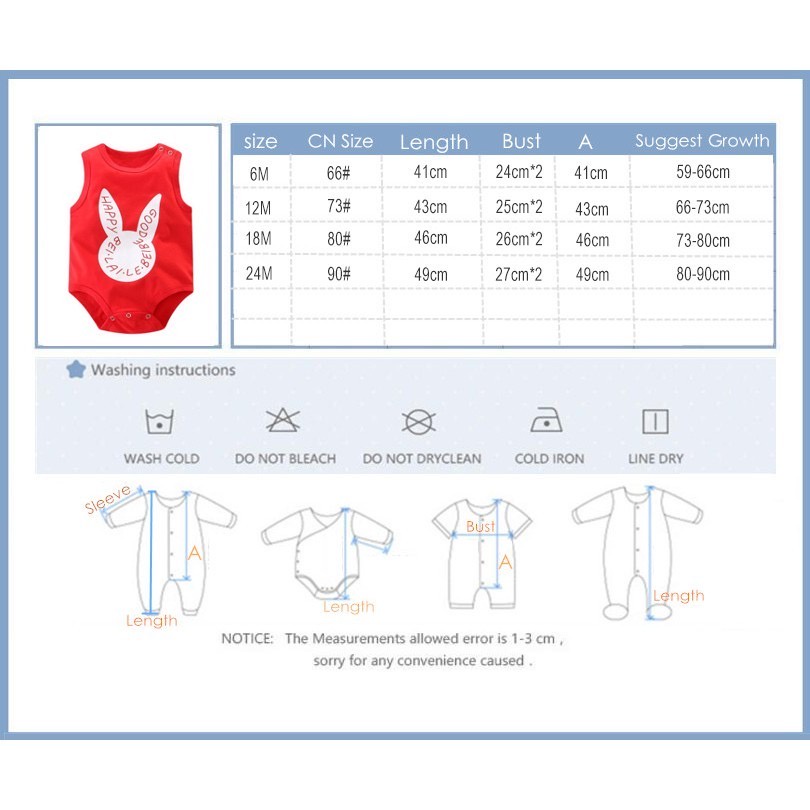 Bộ Áo Liền Quần Tam Giác Sát Nách Vải Cotton In Hoạt Hình Dễ Thương Cho Bé Từ 0-18 Tháng Tuổi