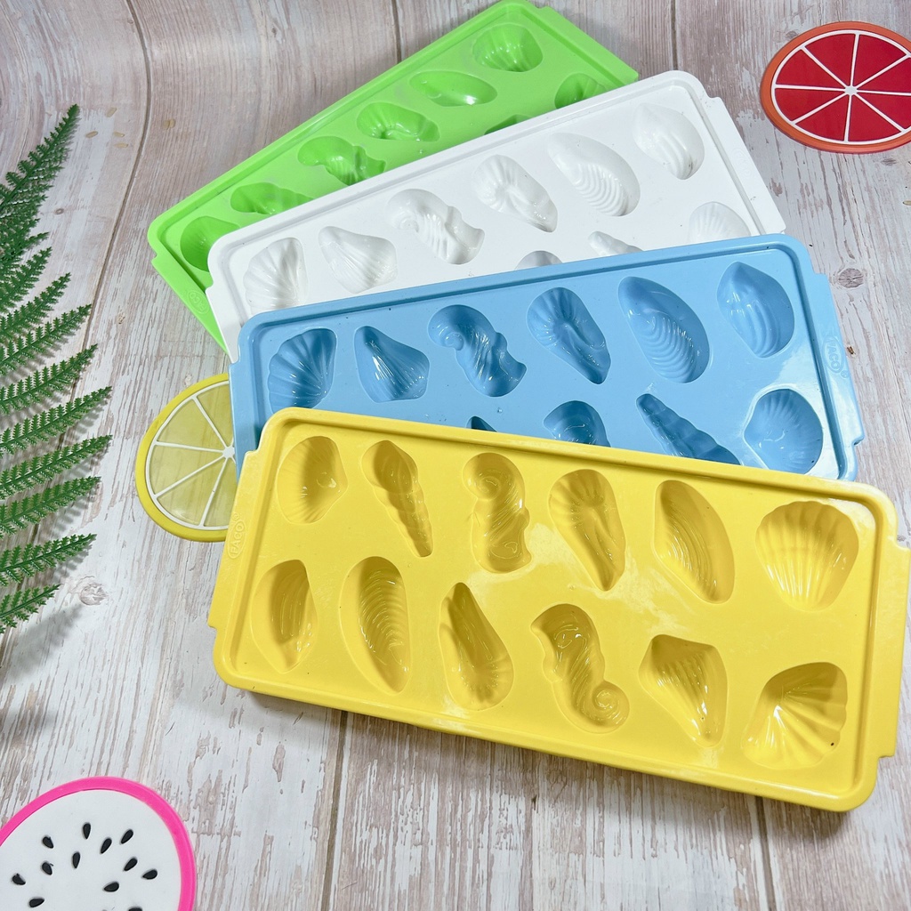 Khay Làm Đá, Làm Rau Câu, Thạch Trà Sữa Hình Hải Sản