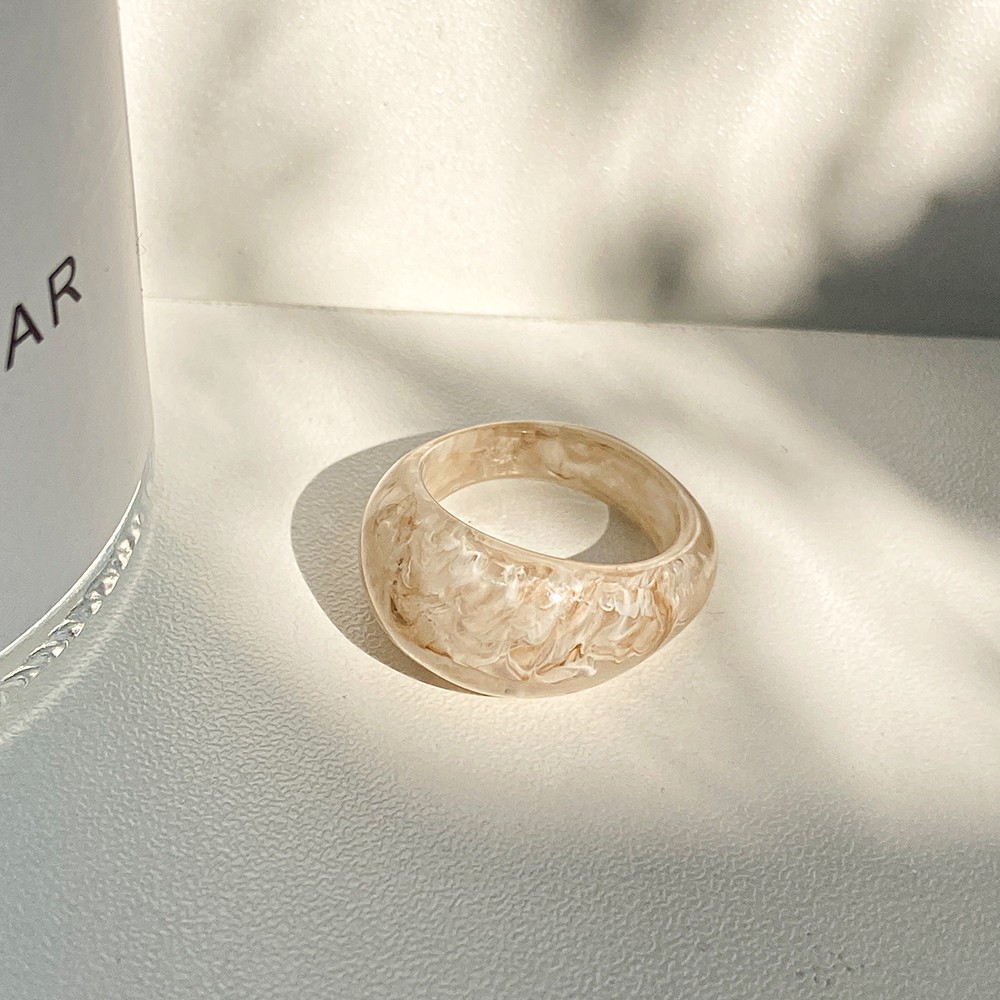 IF ME Nhẫn nữ bằng nhựa resin đơn giản độc đáo thời trang