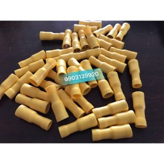 Đầu cos nối Đực (100 cái) và Cái (100 cái) màu vàng