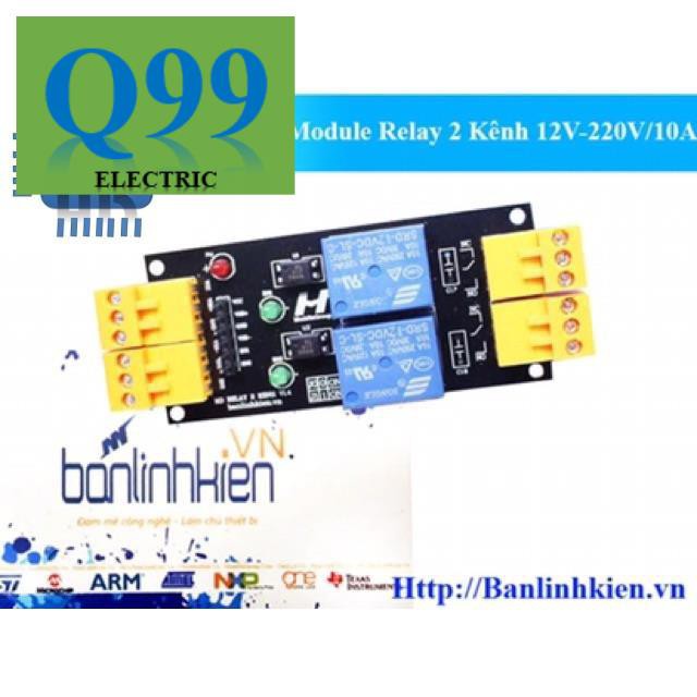 [Giá rẻ] [Q99] Module điều khiển thiết bị qua ReLay 2 Kênh 5V , 12V , 24V 10A HD1