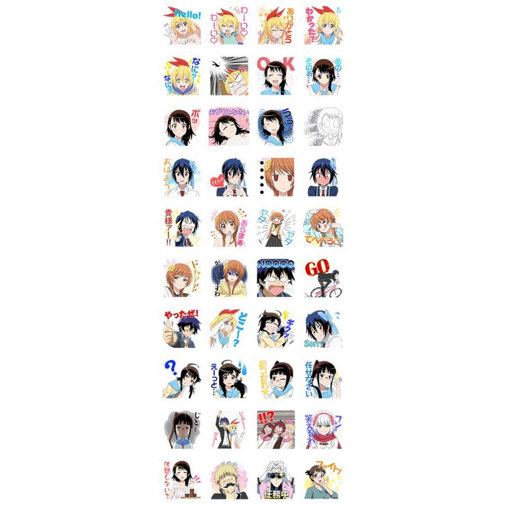 Stiker anime nesekol 30 ảnh ép lụa lhacs nhau