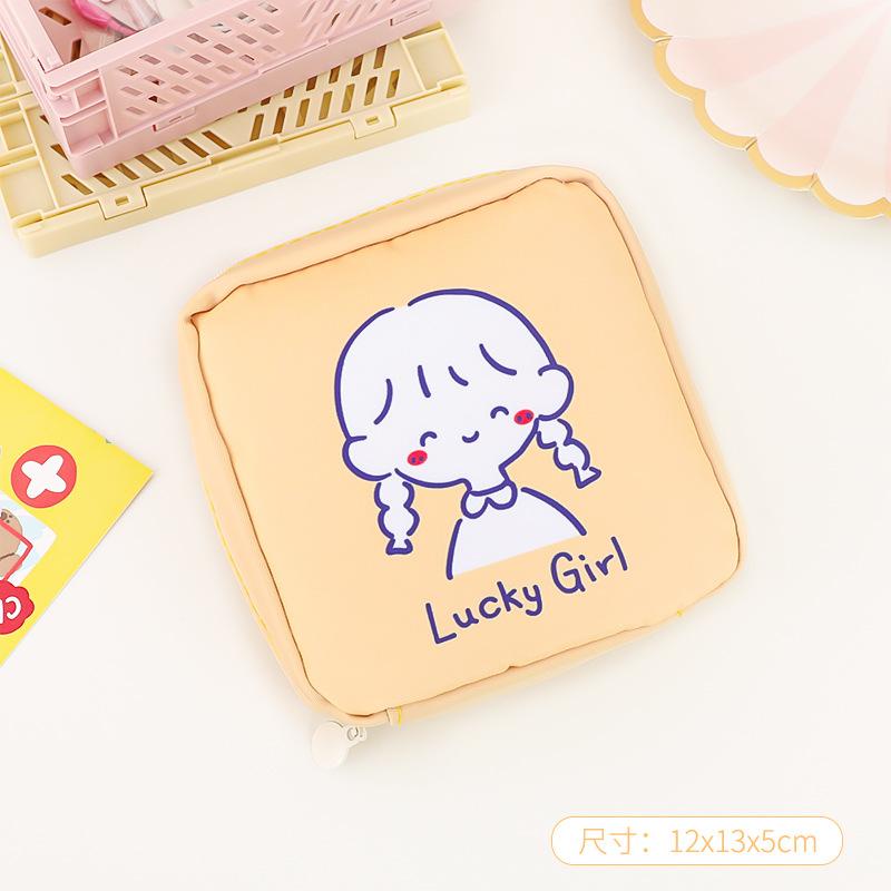 Túi tiện dụng đựng vật dụng cá nhân có khóa kéo l Trắng Mập Stationery