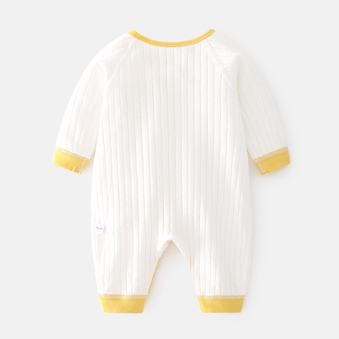 Body dài tay cho bé - Bodysuit Thu Đông Cài Chéo Cho Bé 0-6 Tháng chất vải 100% COTTON tinh khiết [Shop Mẹ Bob 86]