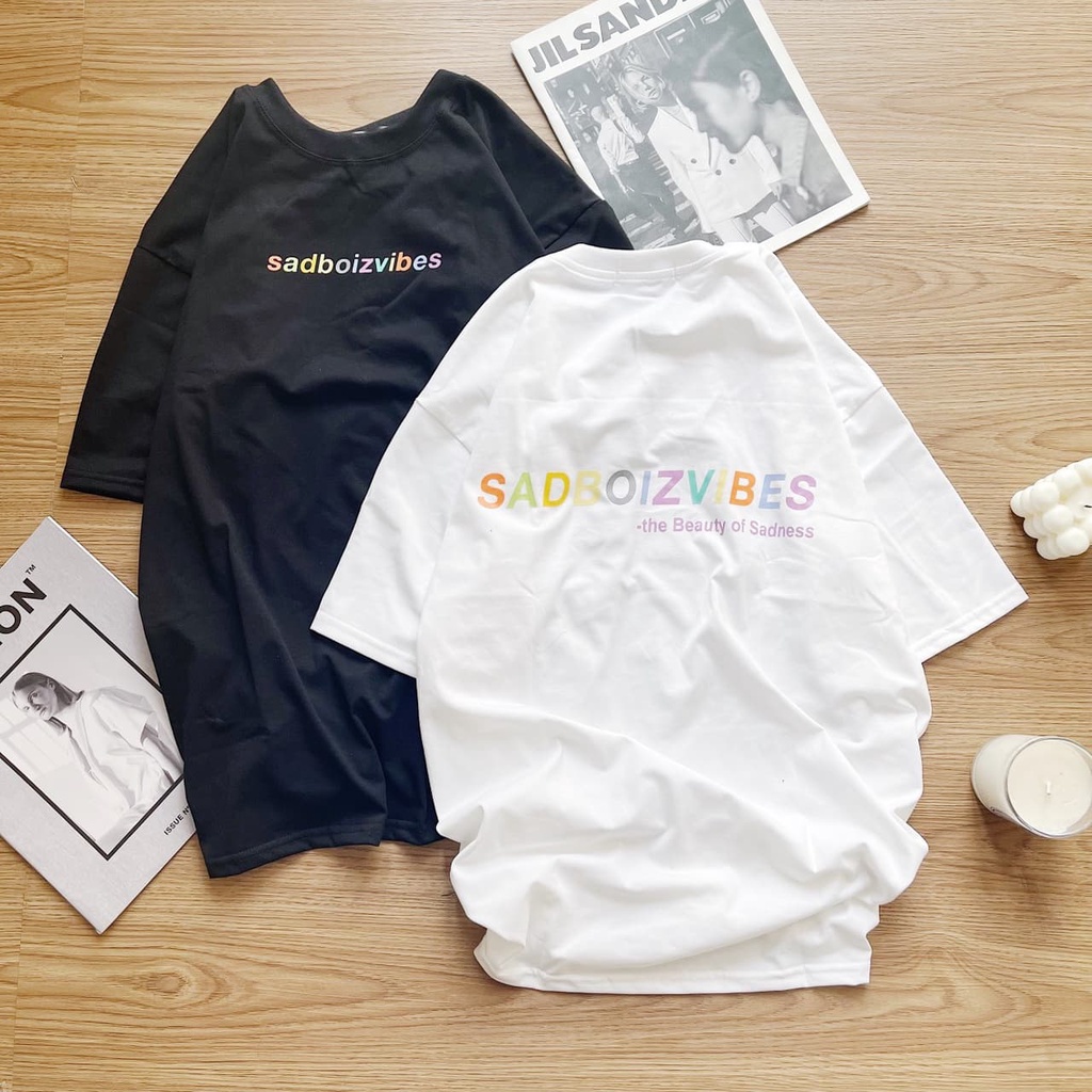 Áo Thun Nam Nữ Unisex Form Rộng IN CHỮ SAD BOY Say Happy