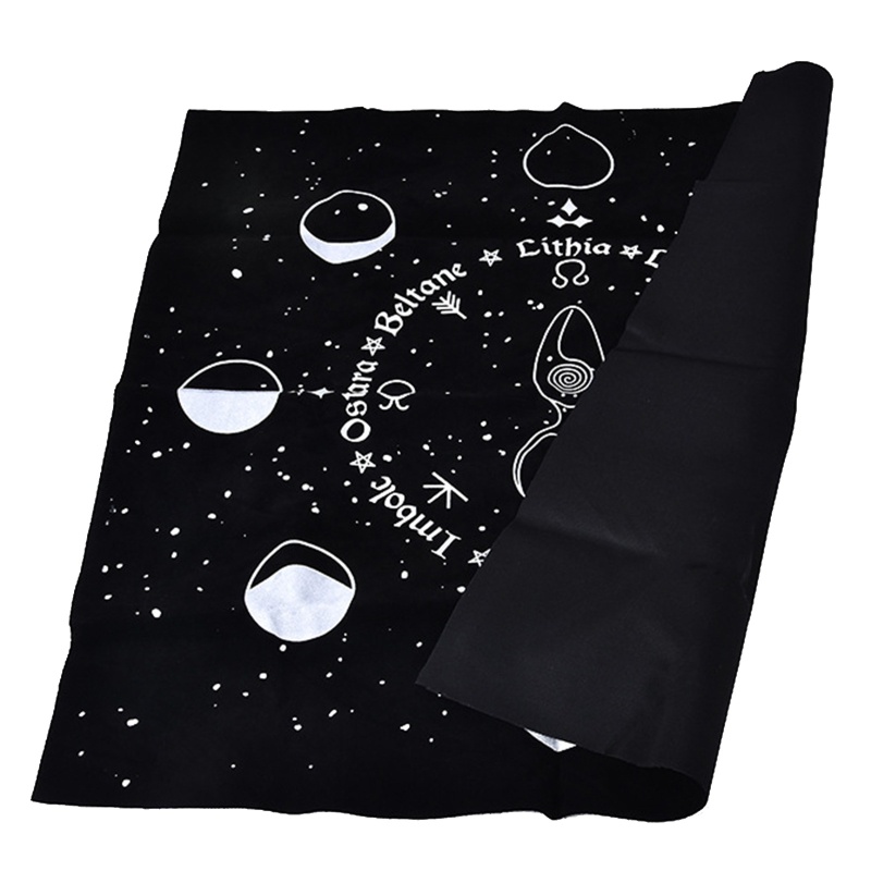 Utakee Khăn Trải Bàn Bằng Vải Nhung Ba Pha Hình Nữ Thần Mặt Trăng Cho Bài Tarot Oracle