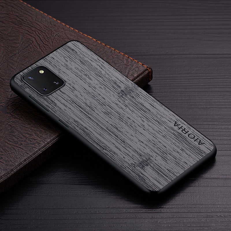 Ốp Bao Da Điện Thoại Họa Tiết Vân Gỗ Tre Sang Trọng Cho samsung galaxy note 10 lite plus note 10 lite