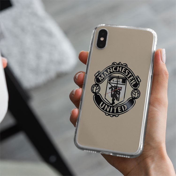Ốp lưng iphone silicon chống bẩn đội bóng Manchester United clock cho Ip 5 đến 11 12 Pro Max BLUMAN0060