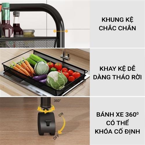 Kệ Đa Năng Khay Lưới Để Đồ, Kệ Để Hoa Quả Chất Lượng Cao Cấp