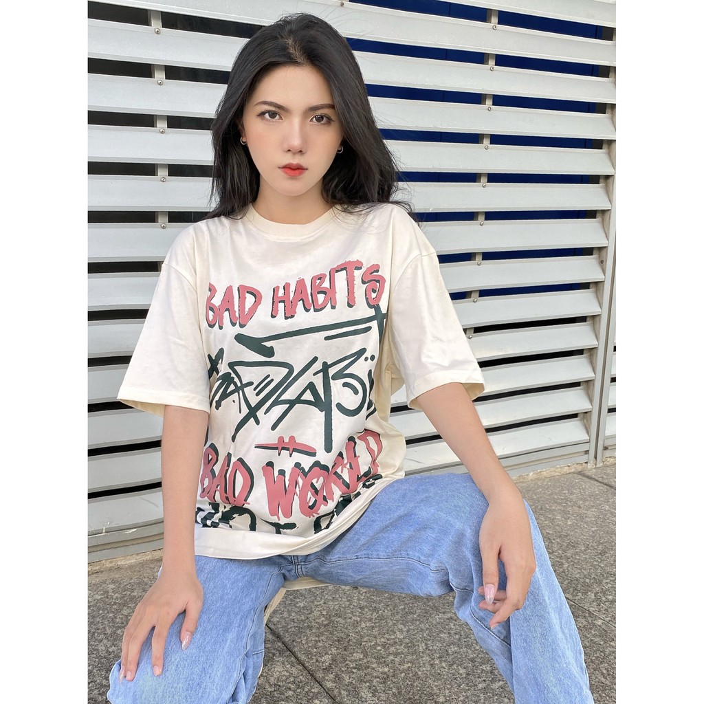 Áo Thun Bad Habits NEW WORLD 100% Cotton - Local Brand Chính Hãng | BigBuy360 - bigbuy360.vn