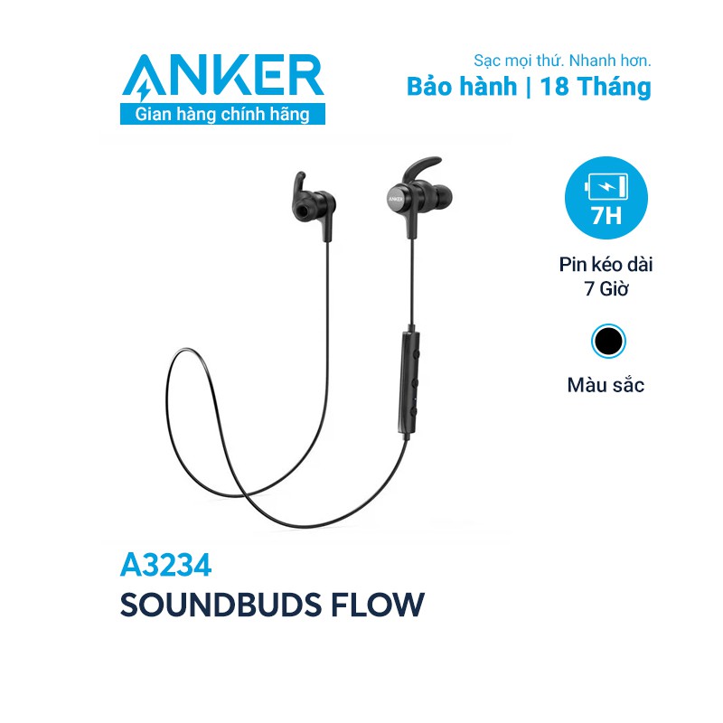 [Mã ELAK045 giảm 5% đơn 999K] Tai nghe bluetooth ANKER SoundBuds Flow - A3234