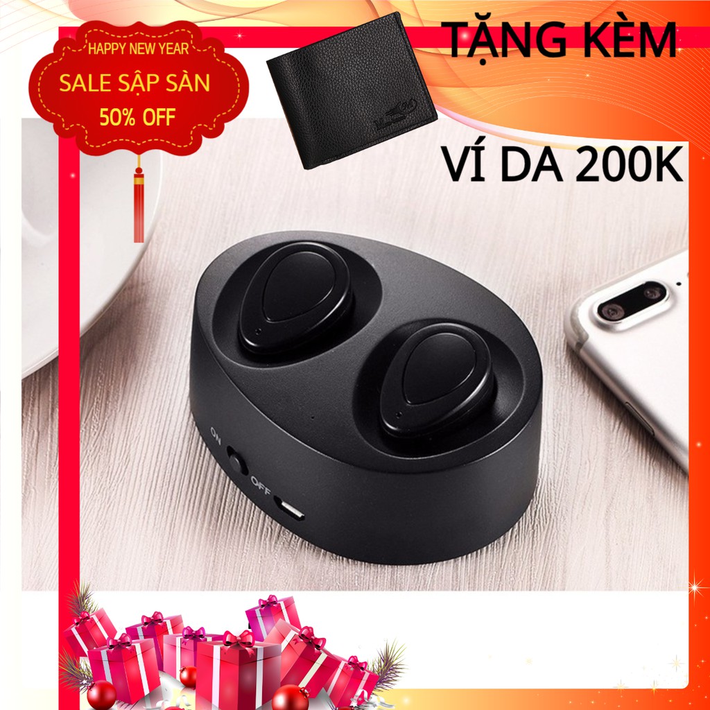 CẶP TAI NGHE BLUETOOTH TWS-K2 - ĐẾ SẠC KIÊM PIN SẠC DỰ PHÒNG - ÂM THANH ĐỈNH CAO