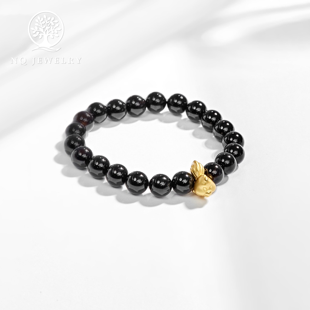 Vòng tay đen charm 12 con giáp - NQ Jewelry