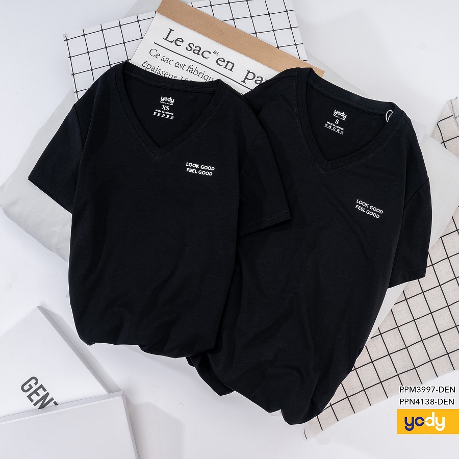 Áo thun YODY nữ cổ tròn dáng basic áo phông chất liệu cotton mềm mại thấm hút mồ hôi TSN5346