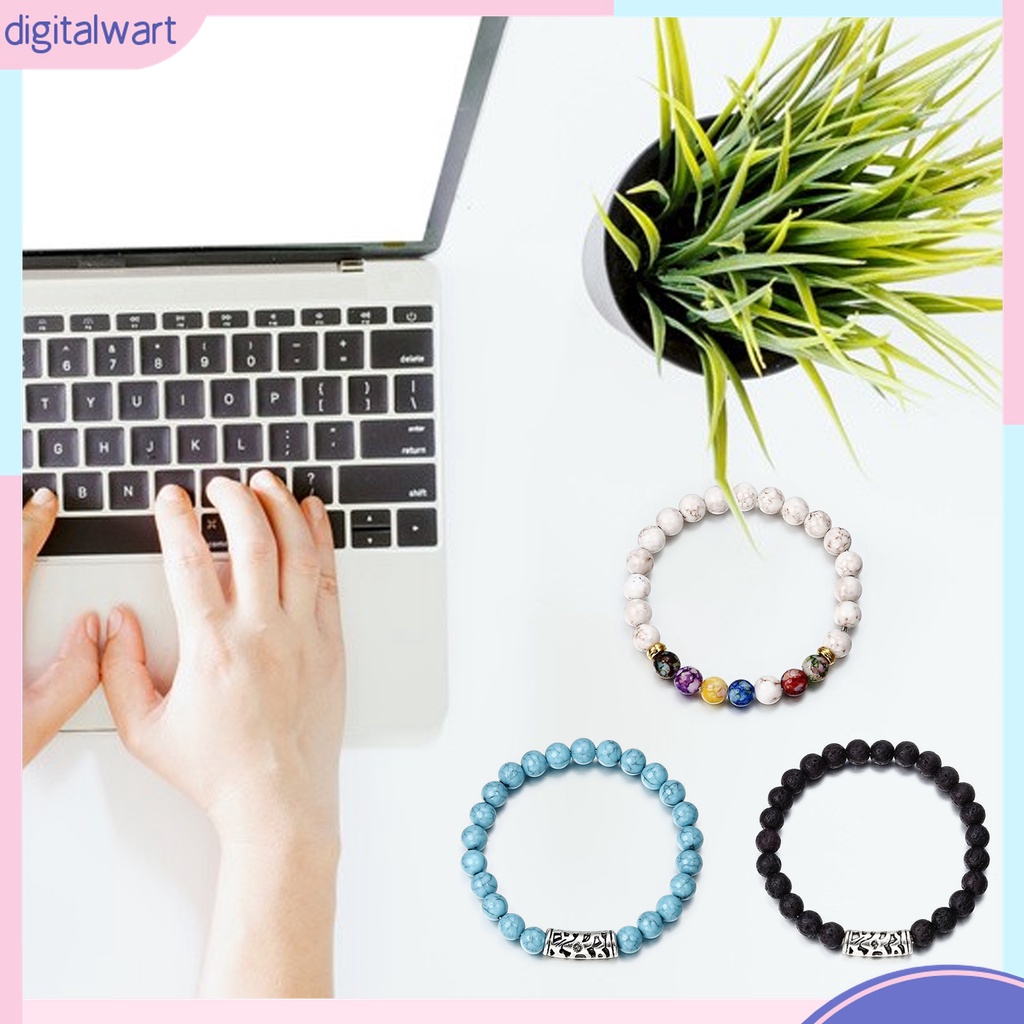 Vòng Đeo Tay Đá Núi Lửa Kỹ Thuật Số Bắt Mắt Chữa Bệnh Cho Nam Nữ