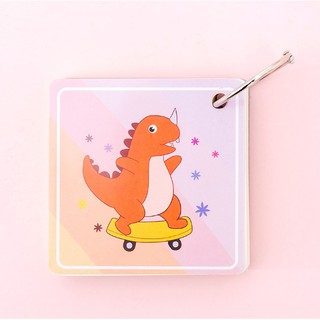 Flashcard hình vuông khủng long| Lumin store