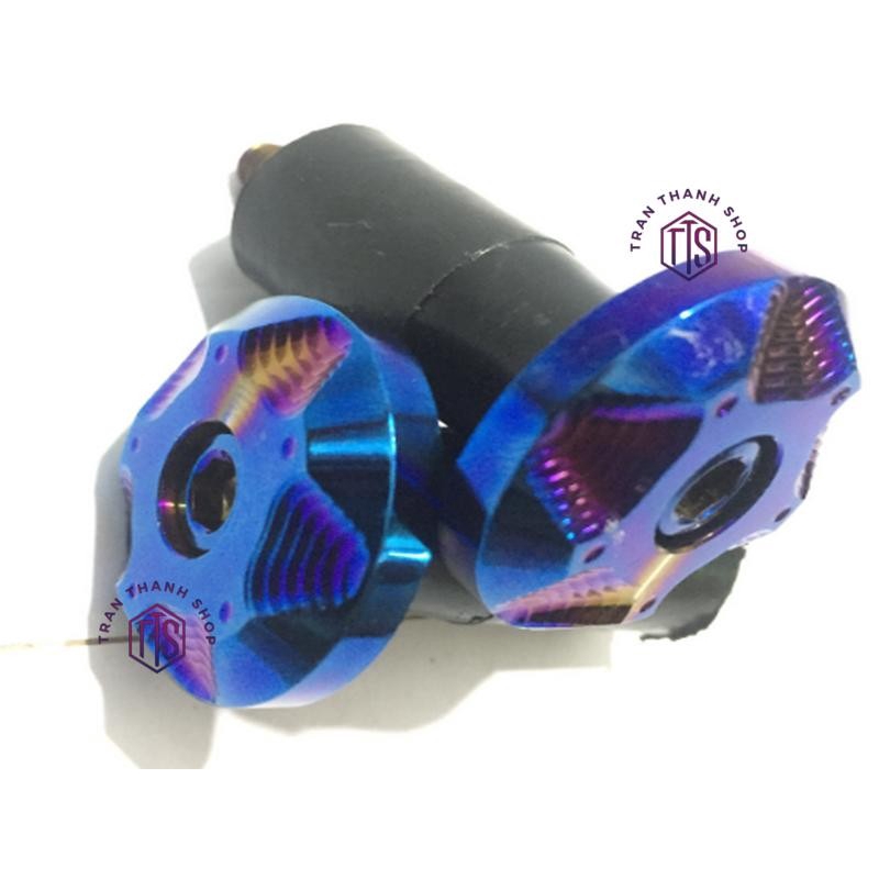 Gù tay lái xe máy INOX CNC - TTS6 ( TITAN 7 MÀU )