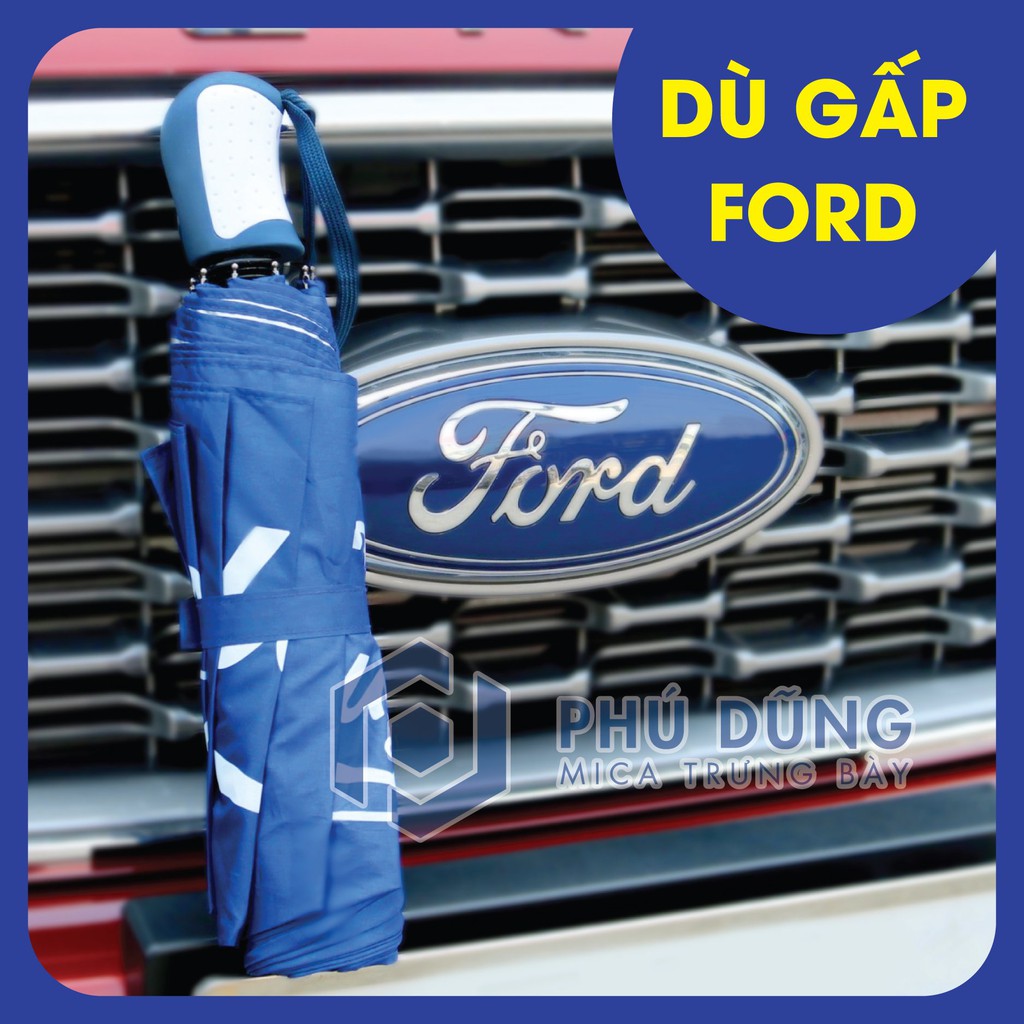 (HÀNG SẴN GIAO NGAY) Ô DÙ GẤP FORD - XANH FORD