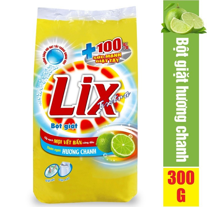 Bột giặt Lix Extra hương chanh 300g